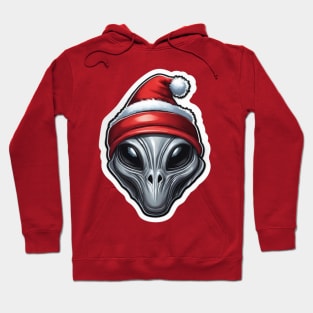 Gray Alien Santa Hoodie